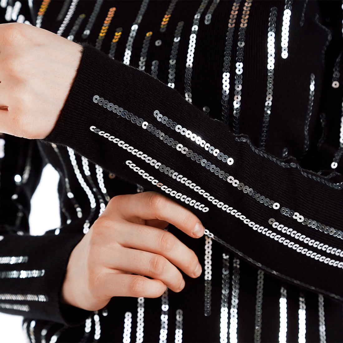 Sequin Detail Full Sleeves Top