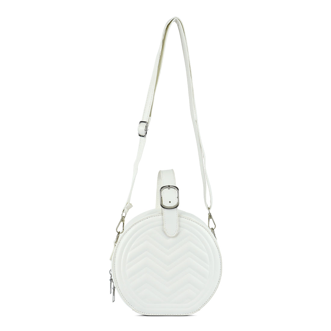 round quilted sling bag#color_white
