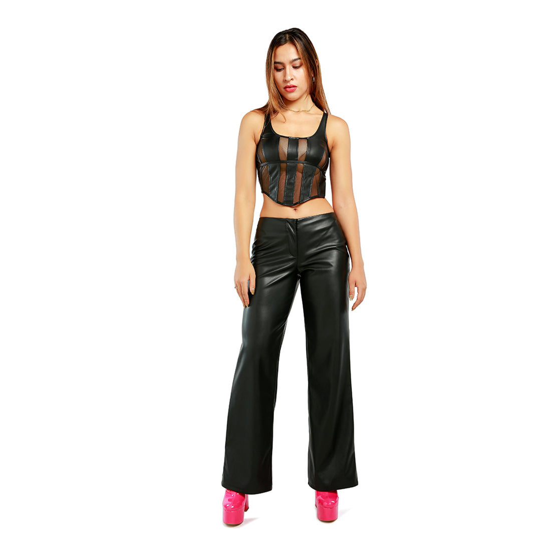 flared trousers#color_black