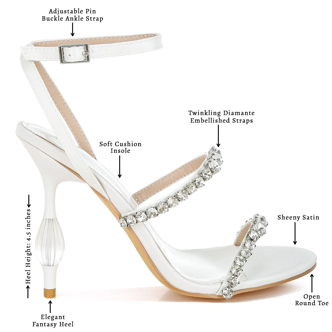 diamante embellished fantasy heel sandals#color_white
