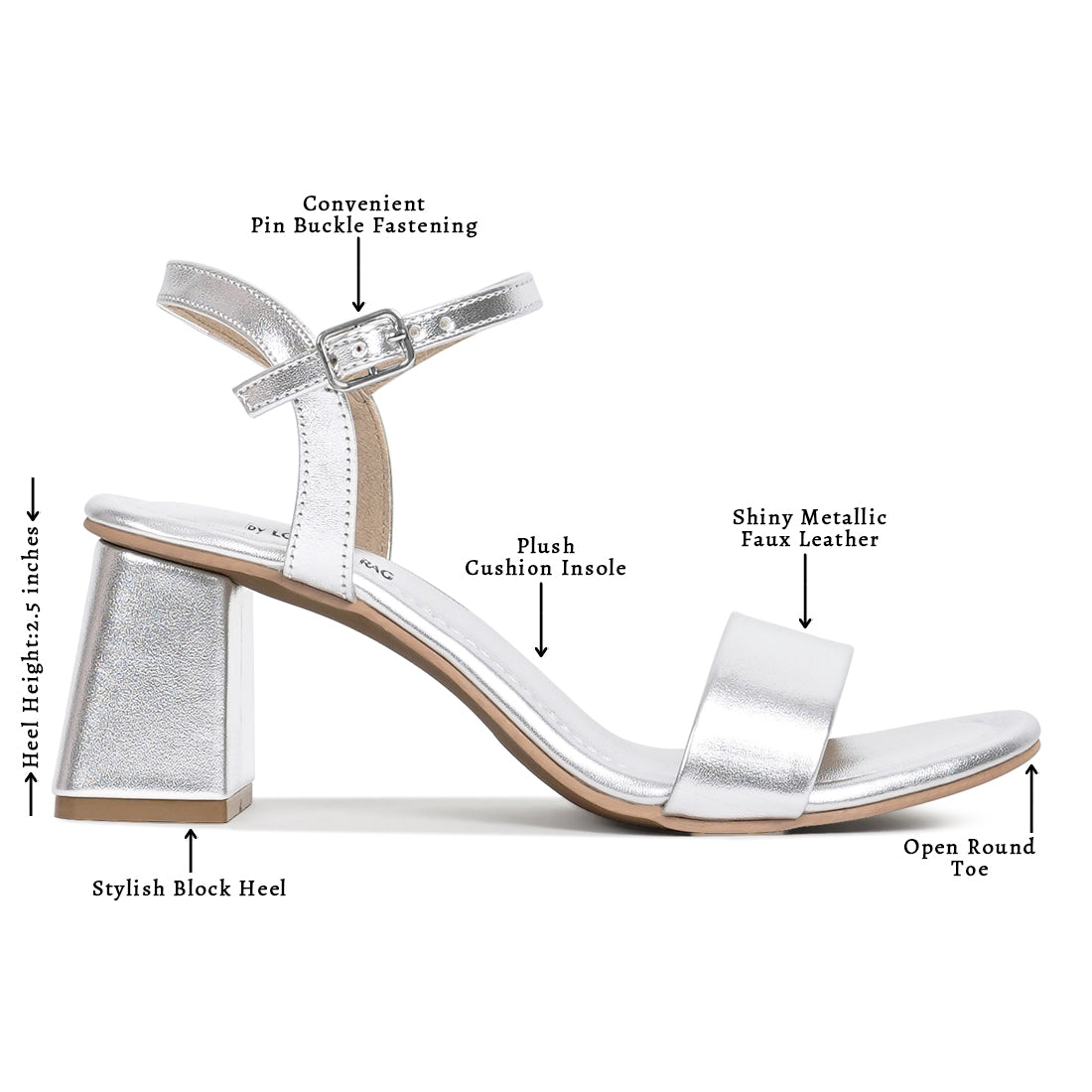 london rag women metallic faux leather sandals#color_silver