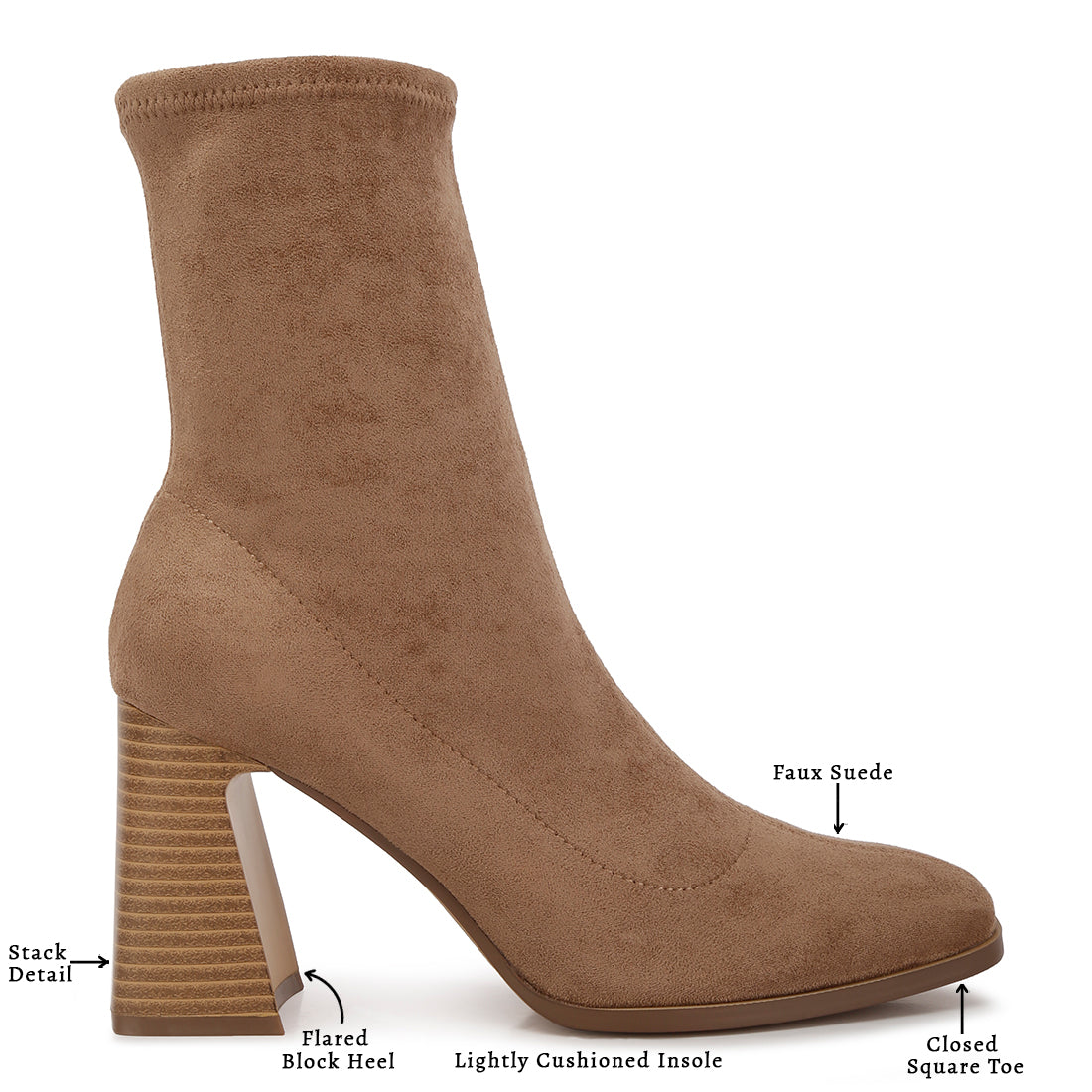 candid flared block heel boots#color_taupe