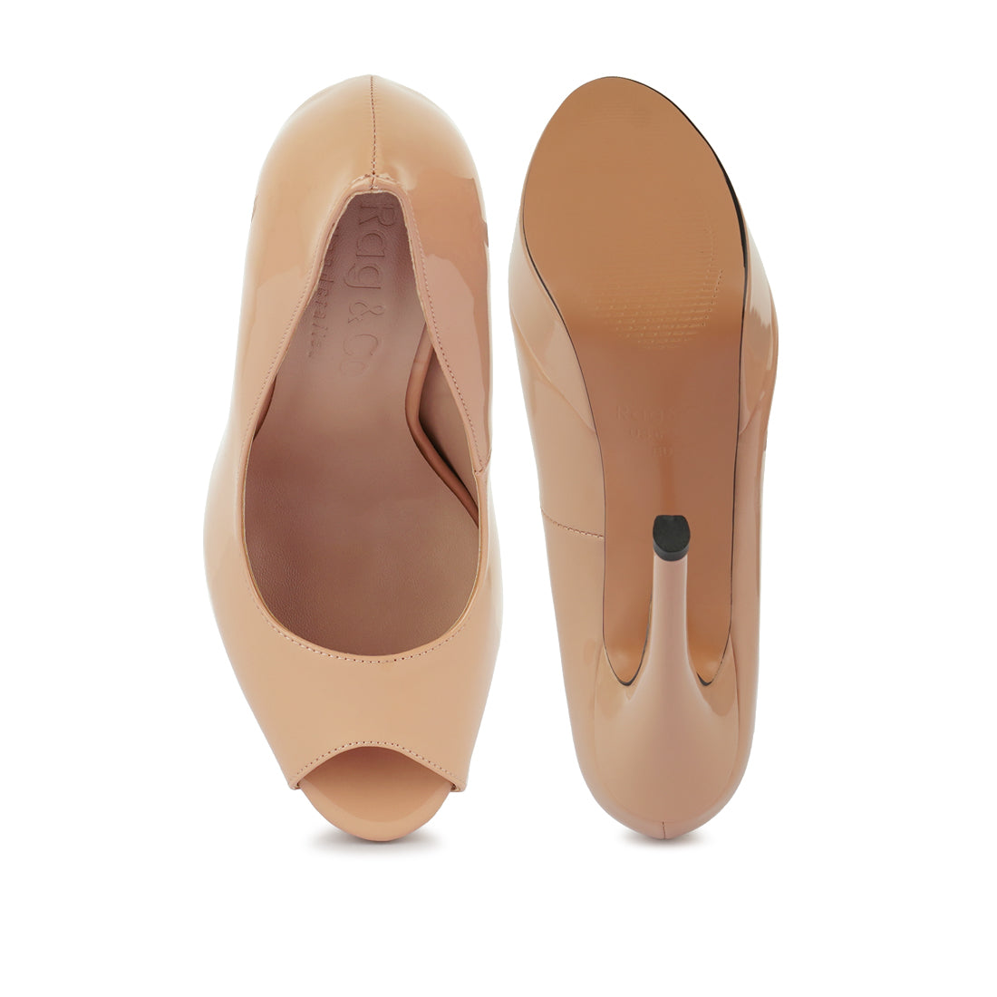 High Heel Peep Toe Stiletto In Beige