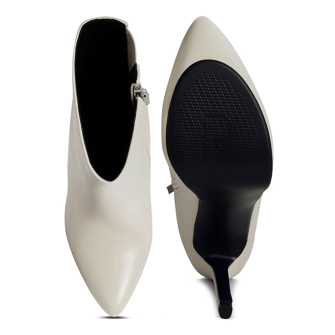 High heeled ankle boot#color_beige