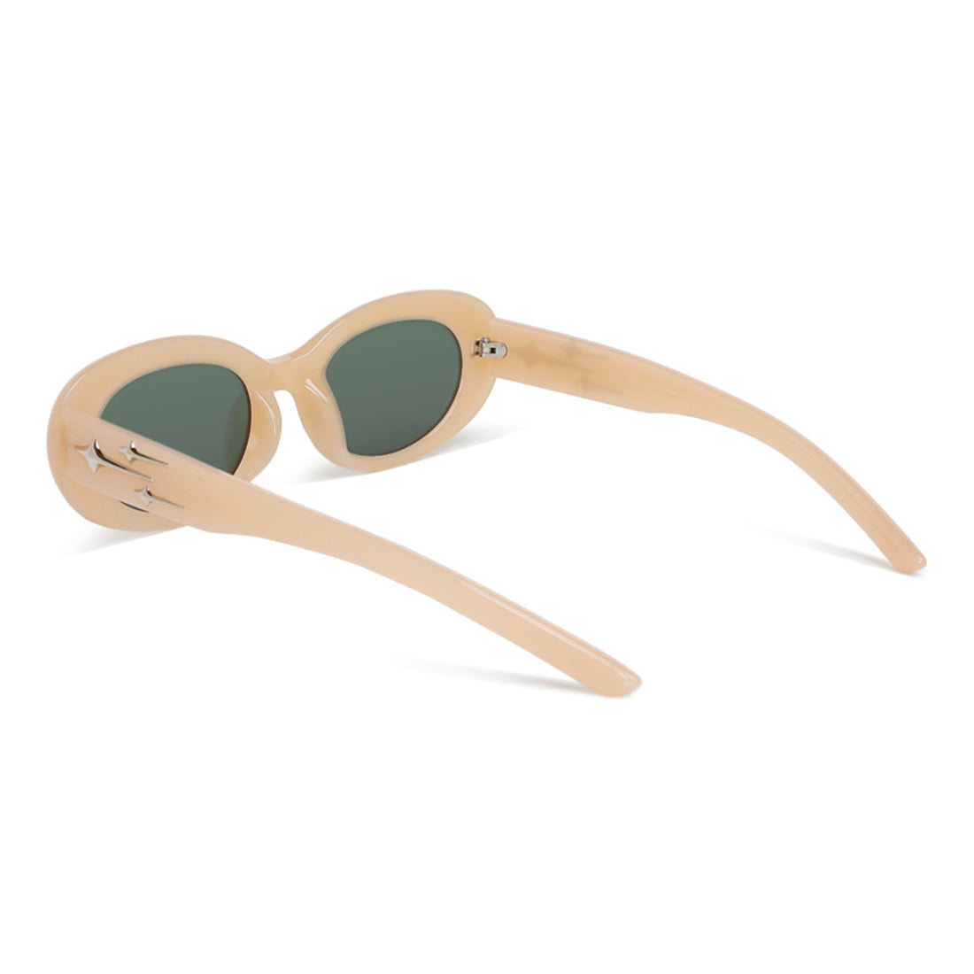 metallic stars oval sunglasses#color_skin
