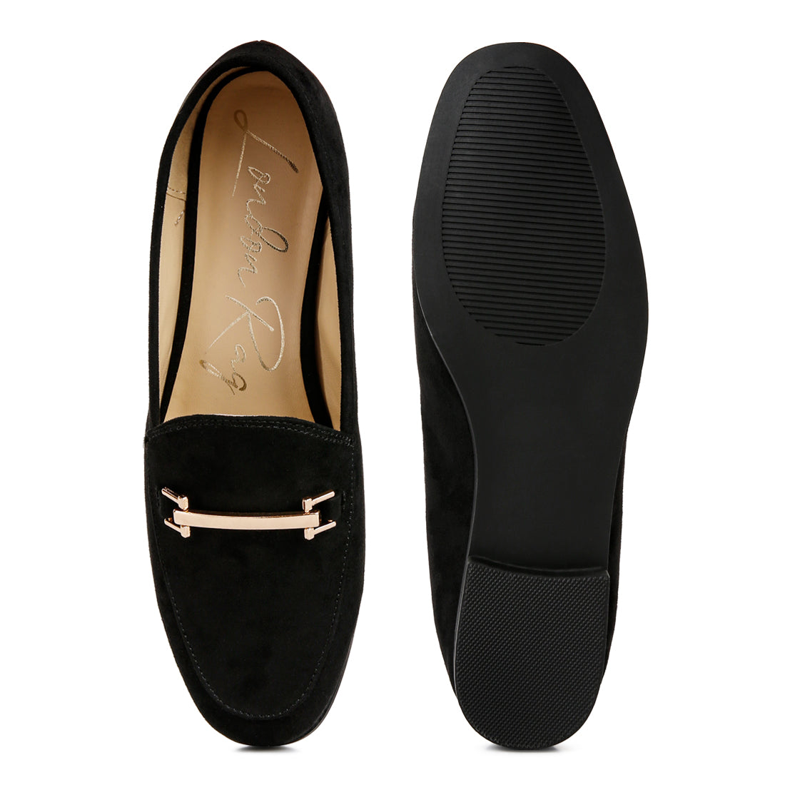 Black Metal Sling Casual Loafers