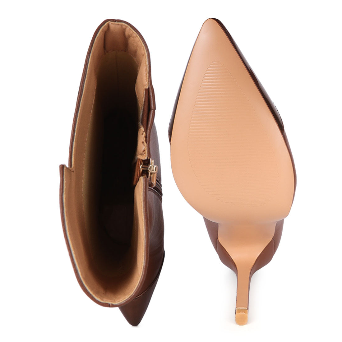 dip stiletto boots#color_tan