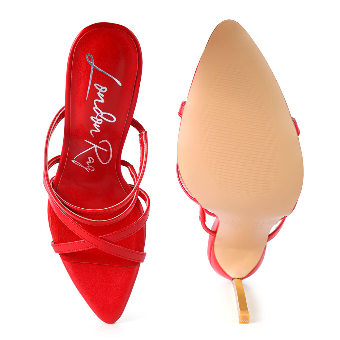 Red High Heeled Sandals