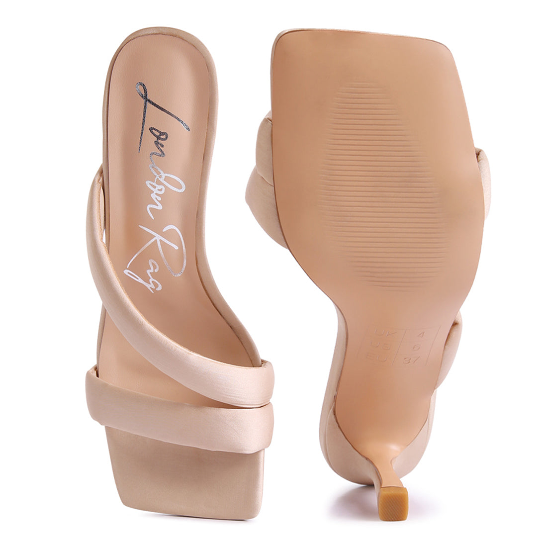 Cream Cross Strap Heels