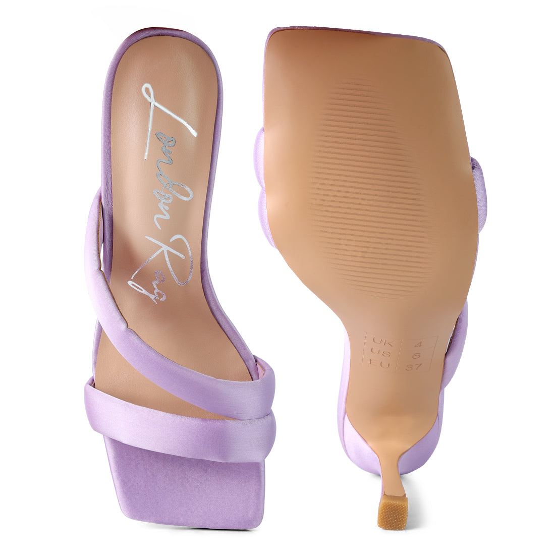 Purple Cross Strap Heels