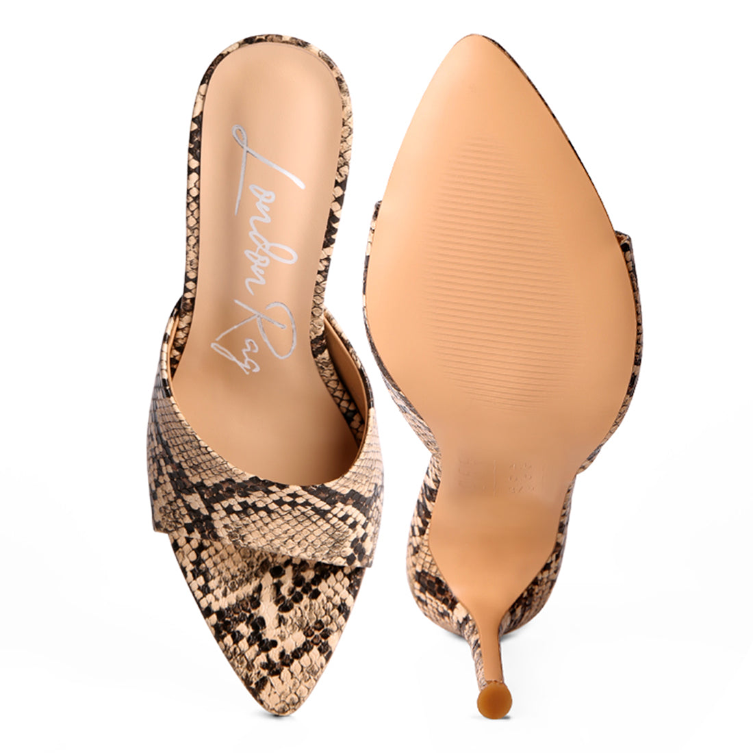 High Heel Sandals In Beige