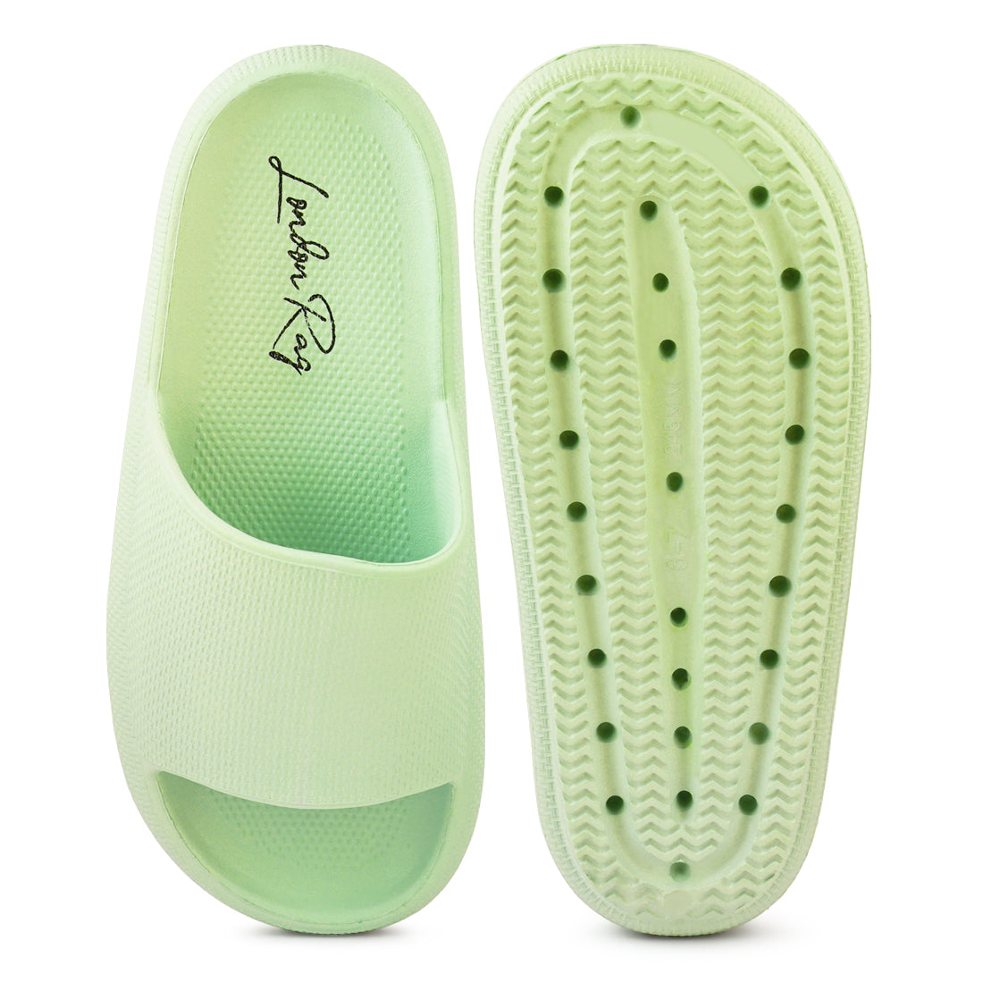 Green Cabana Black Eva Pool Sliders