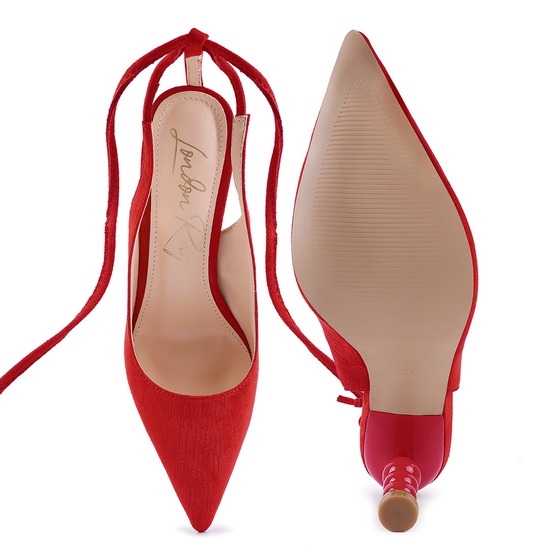 Cut Out Heel Laceup Sandals