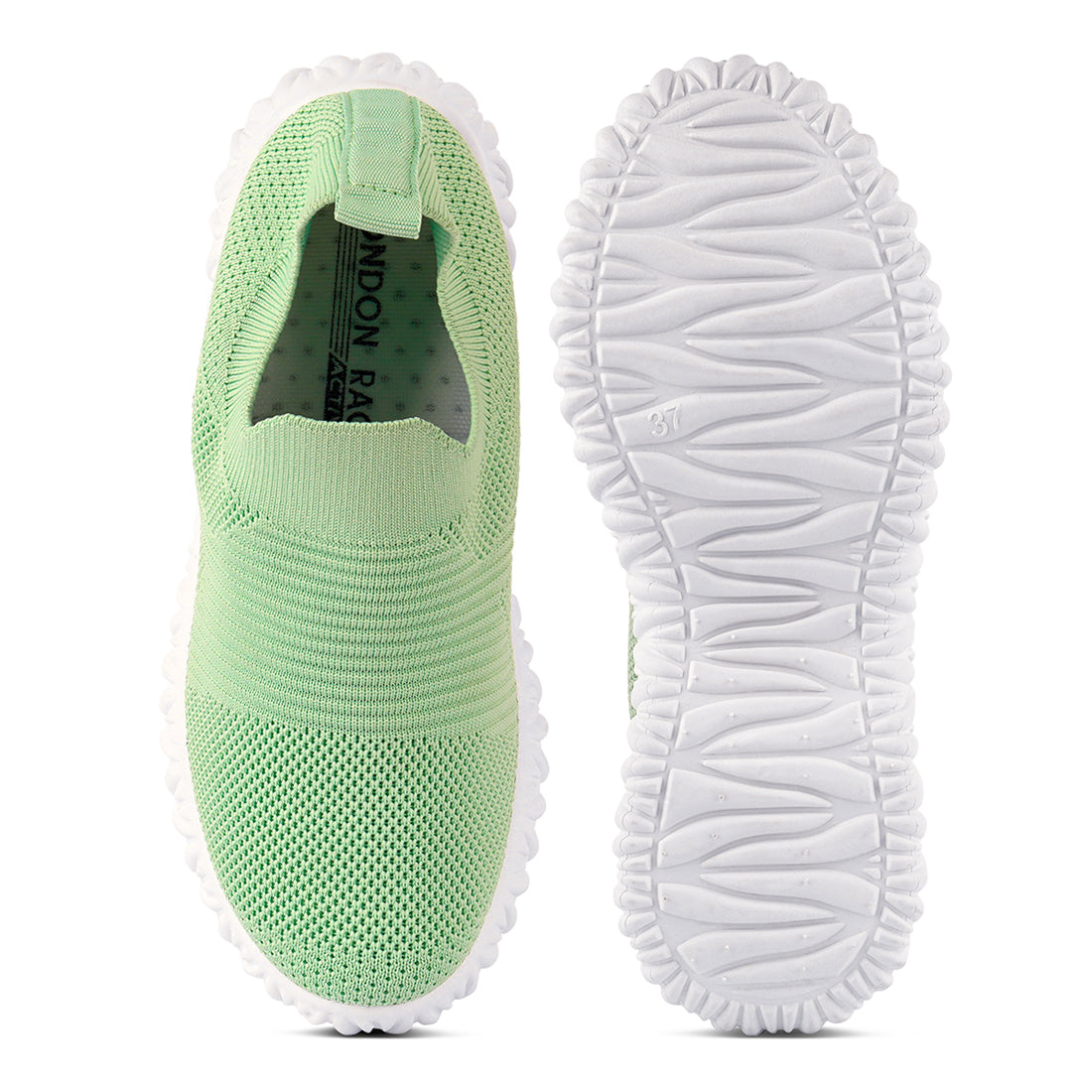 Green Fair Play Knitted Chunky Running Sneakers