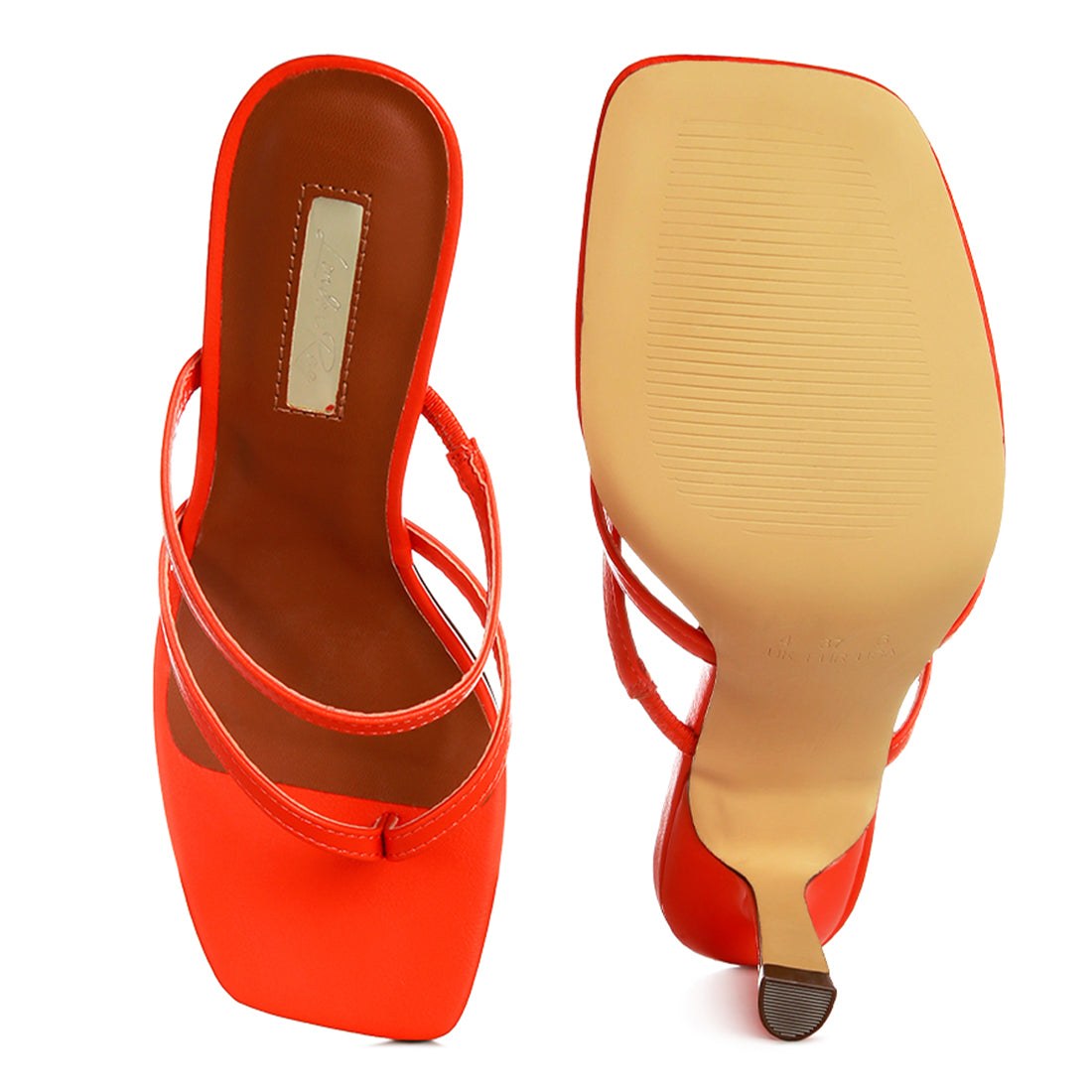 Orange Night Life High Heeled Casual Sandals
