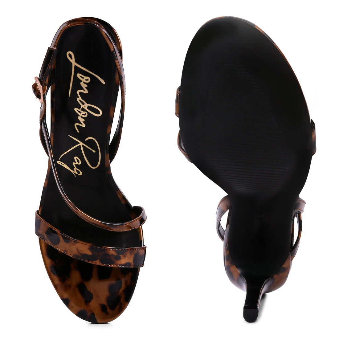 Brown Ankle Strap High Heels