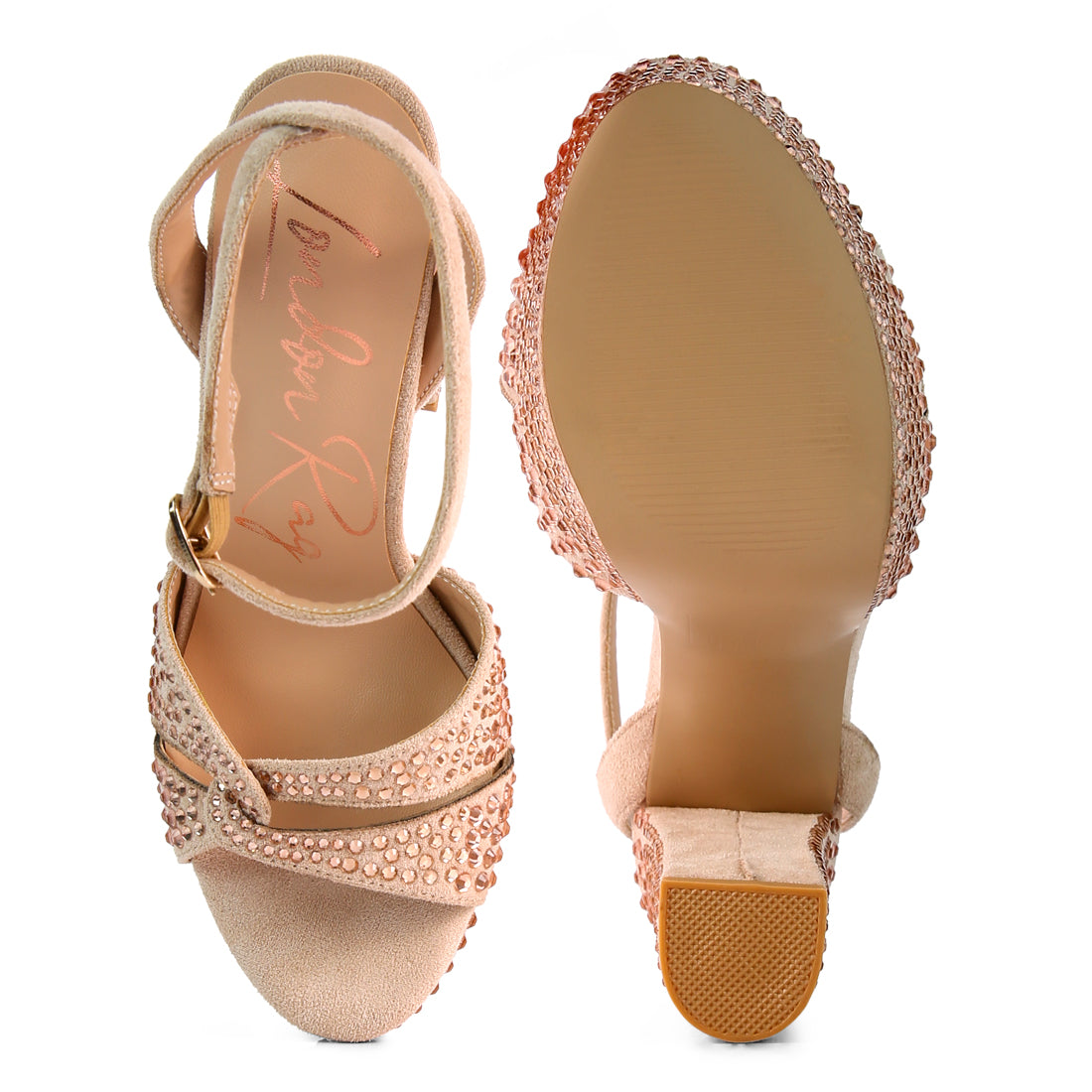 bellini diamante high block heeled sandals#color_beige