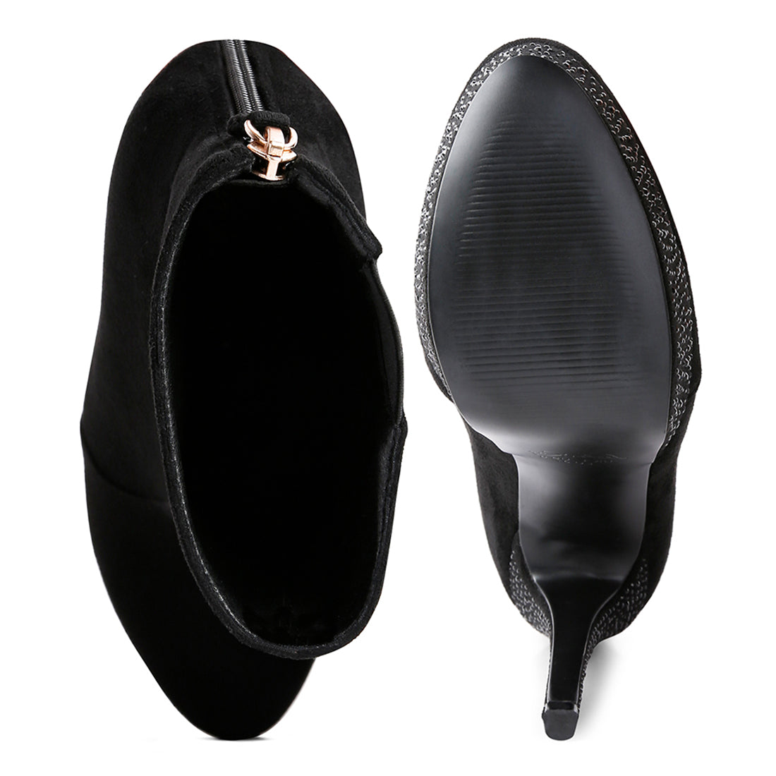 Black Espiree High Heeled Ankle Boots