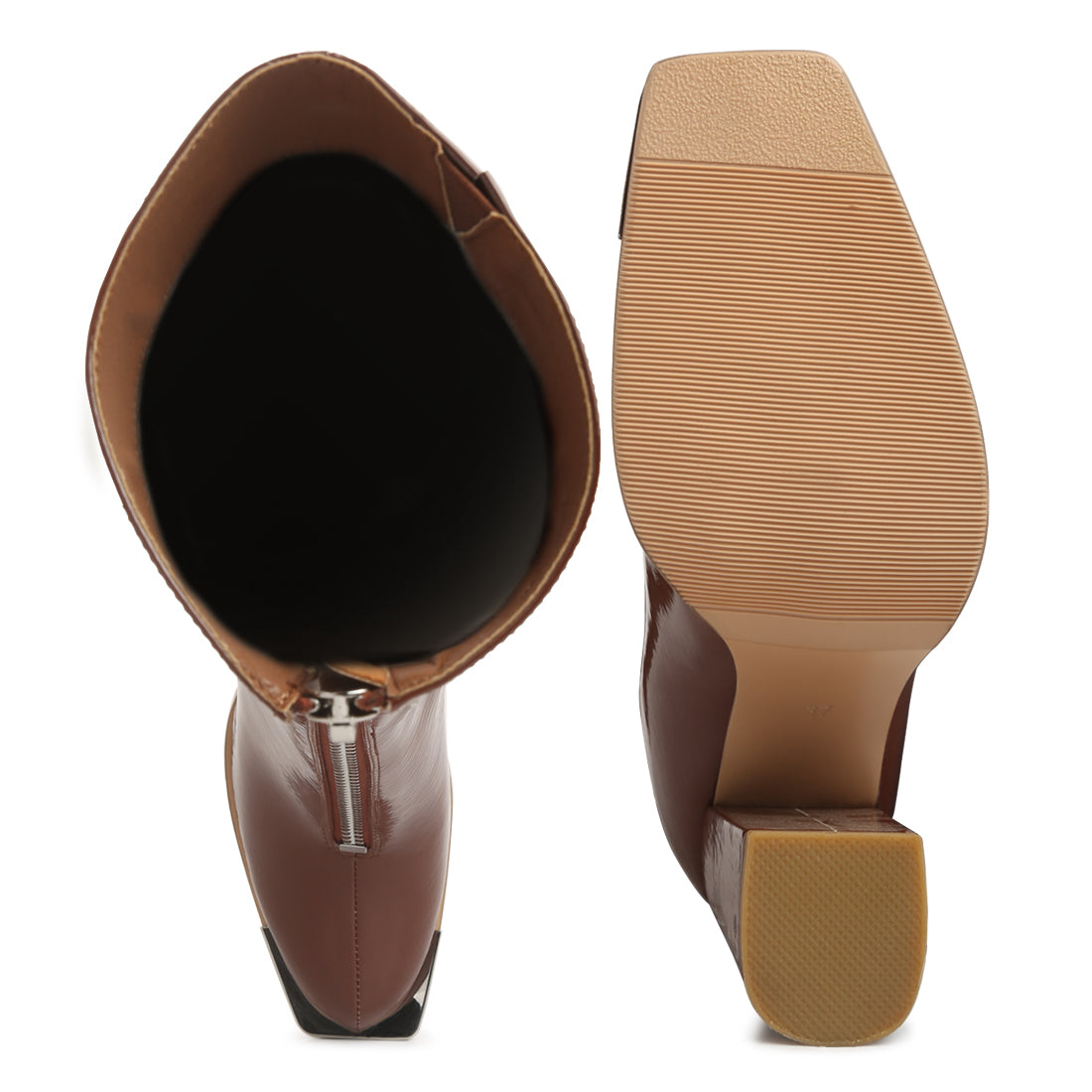 ankle heeled boots#color_brown