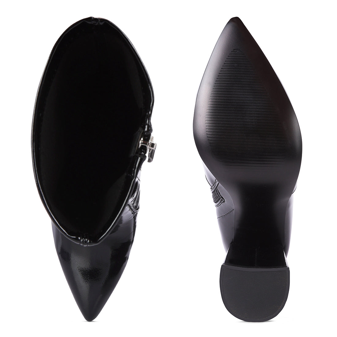 block heel ankle boot#color_black