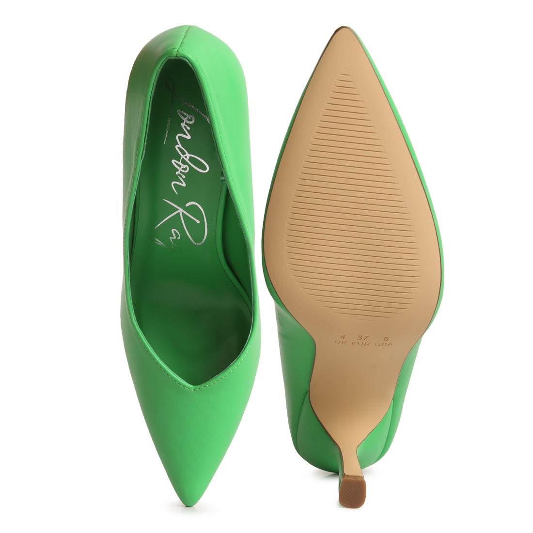 stiletto heel pumps#color_green