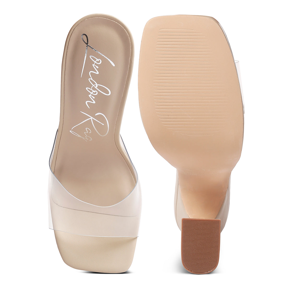 skyhigh clear strap block heel sandals#color_cream