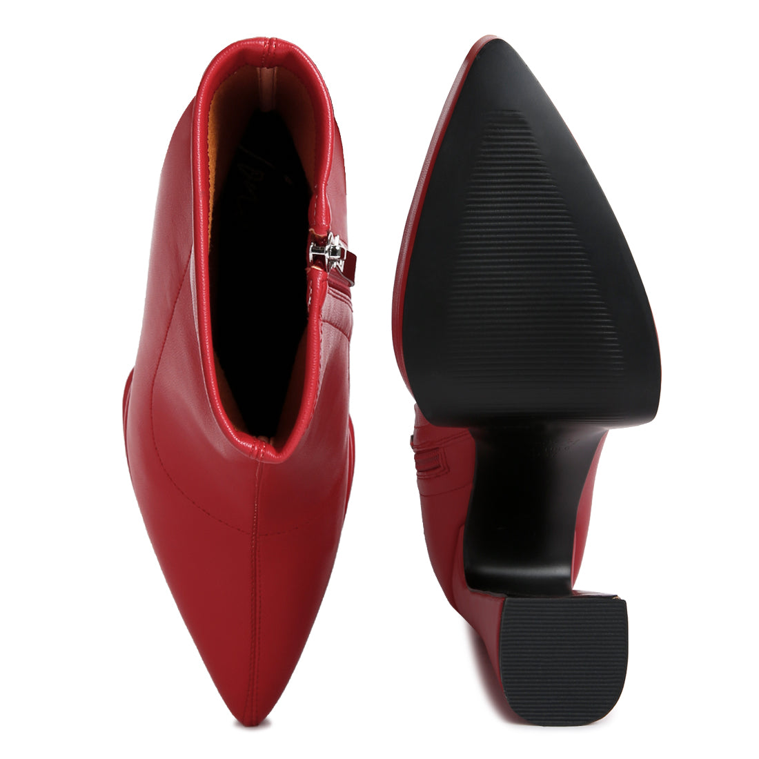 dextra high platform ankle boots#color_red