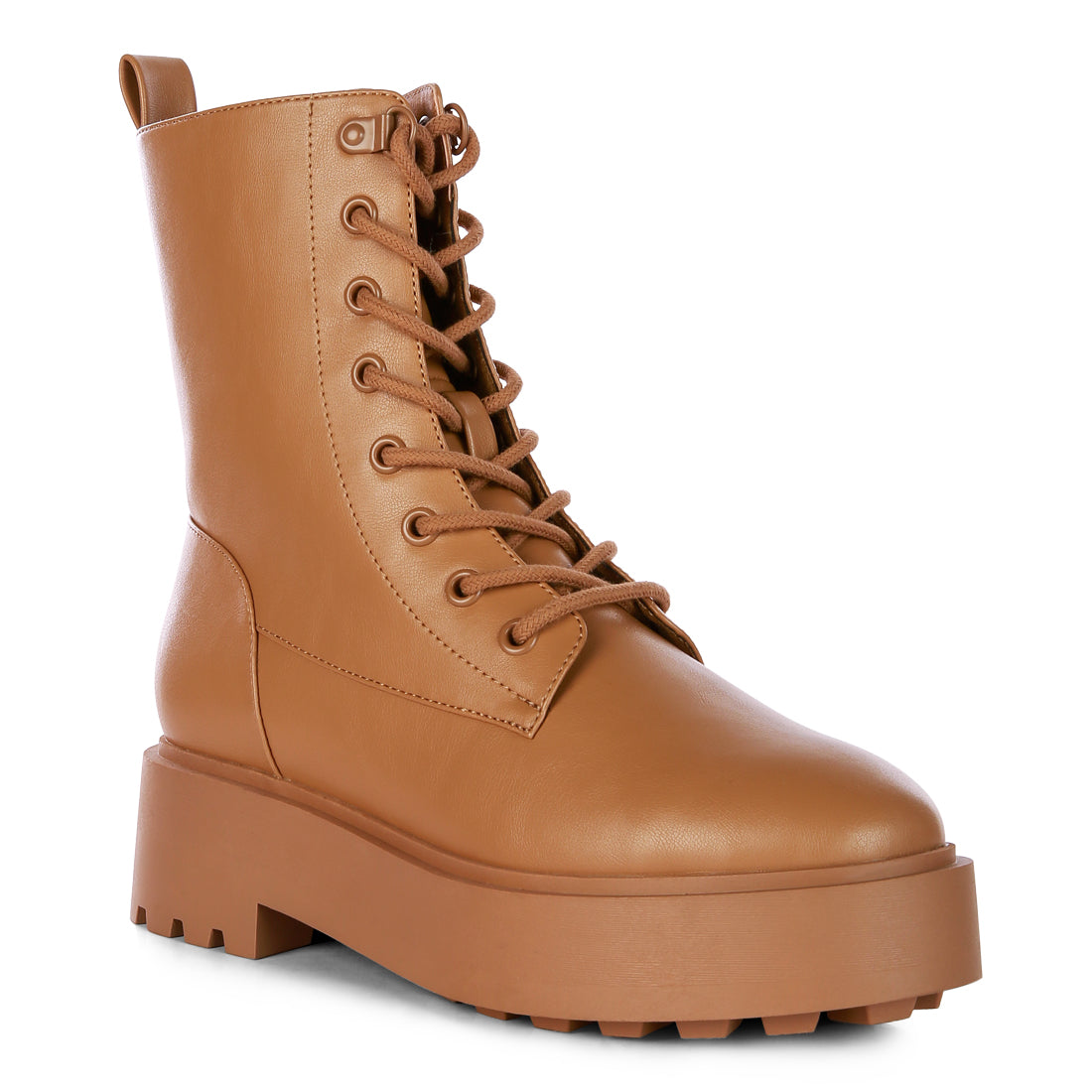 ankle biker boots#color_tan