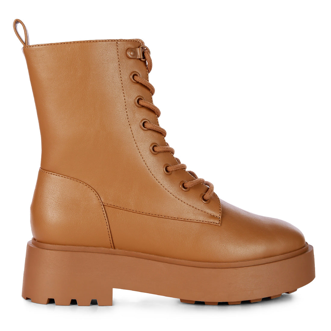 ankle biker boots#color_tan