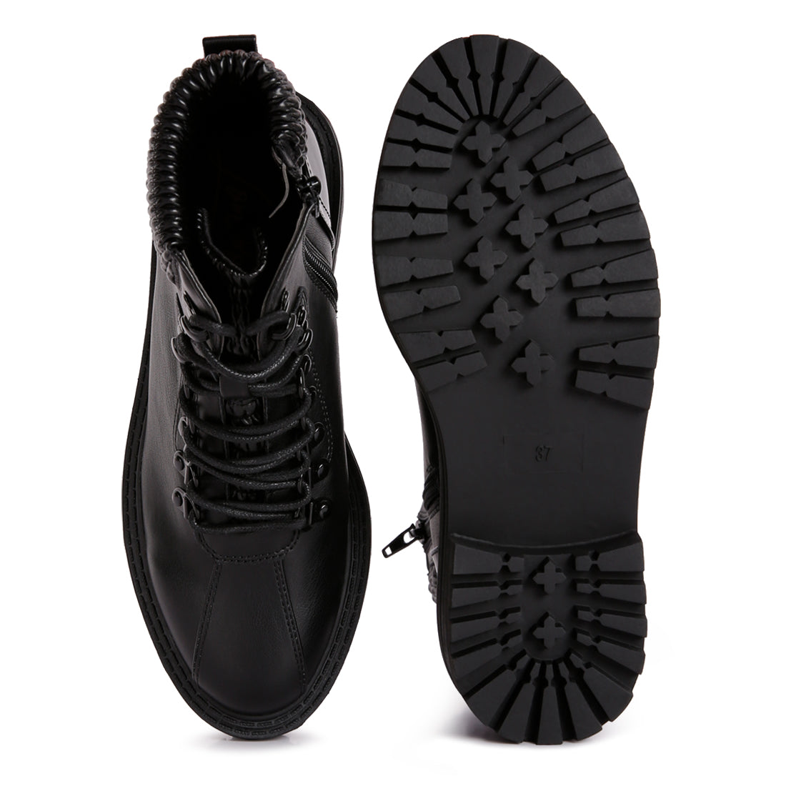 Boundless PU Quilt Collar Ankle Boot