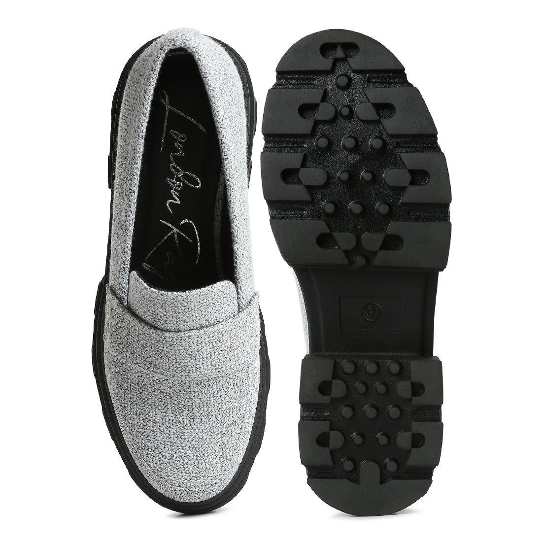 chunky lug sole loafers#color_white