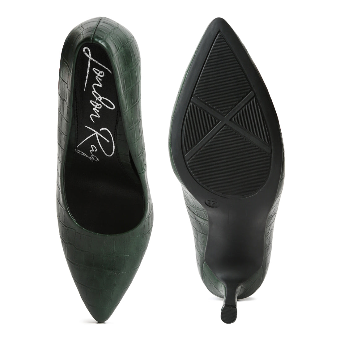 crock formal pumps#color_dark-green