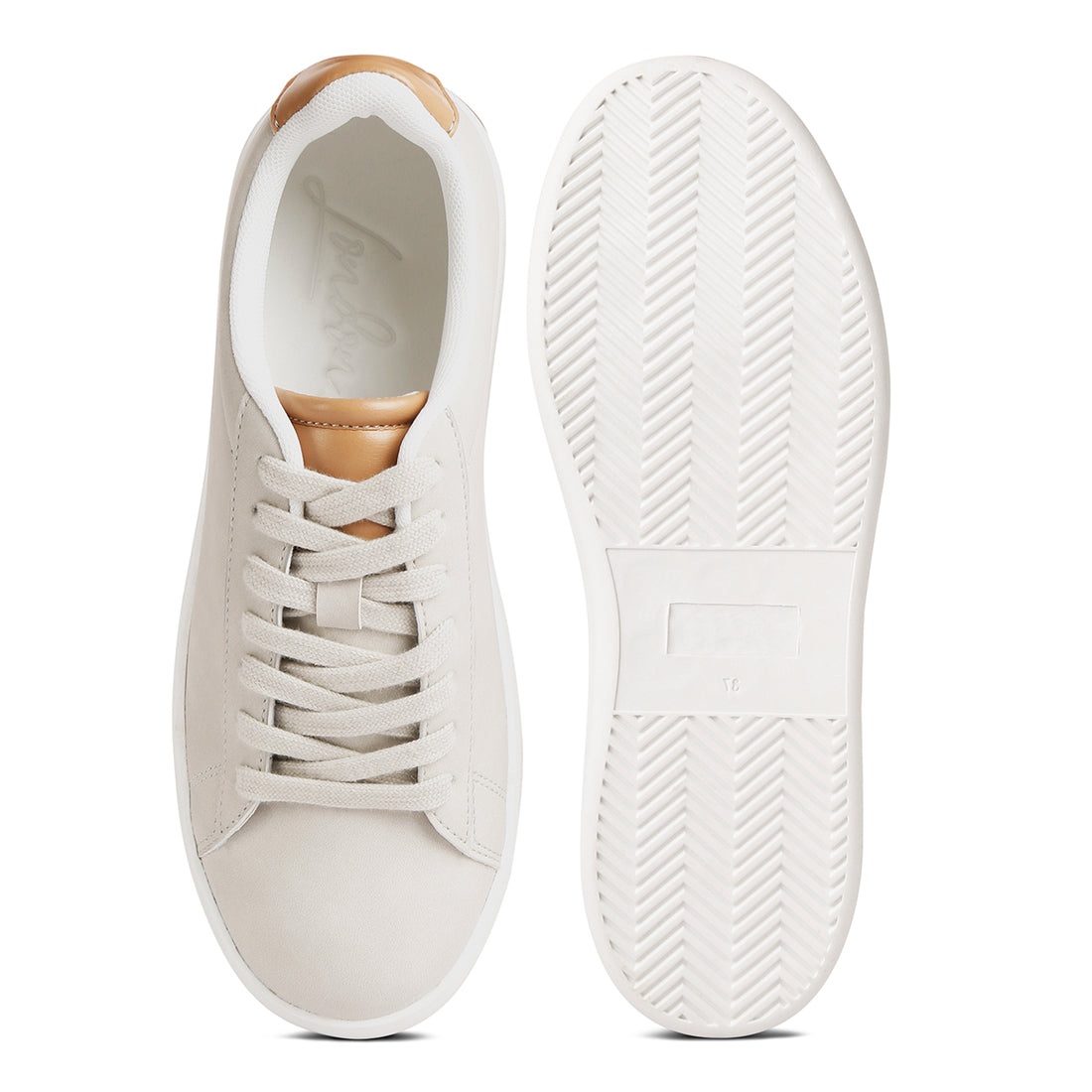 lace up casual sneakers#color_beige