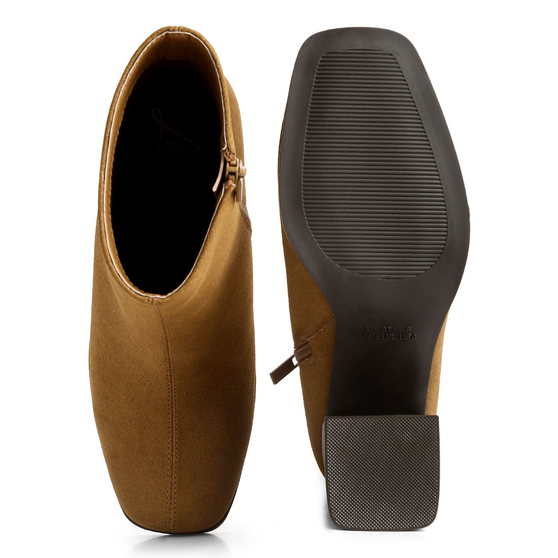 cut out block heeled chelsea boots#color_camel