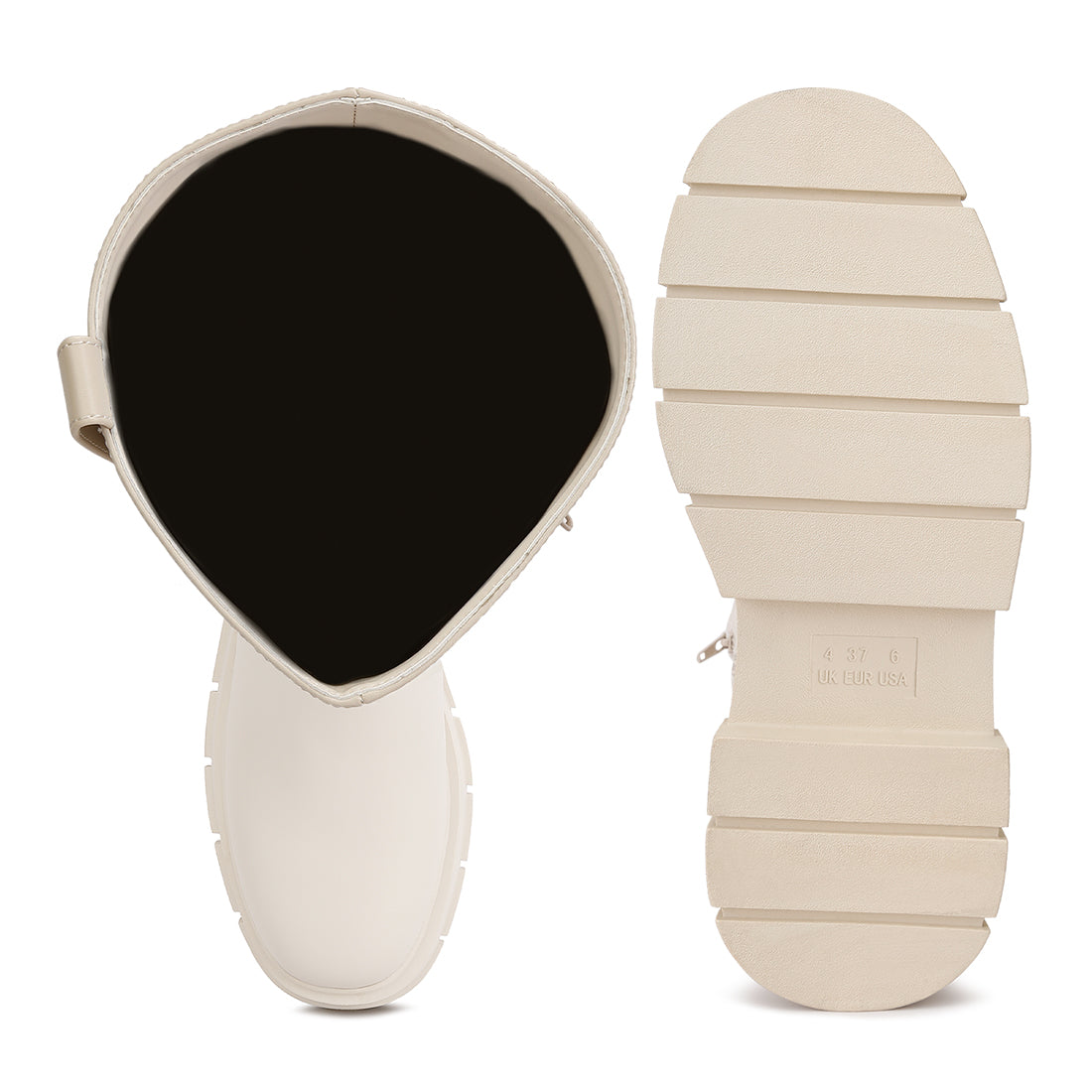 chunky platform knee length boots#color_beige