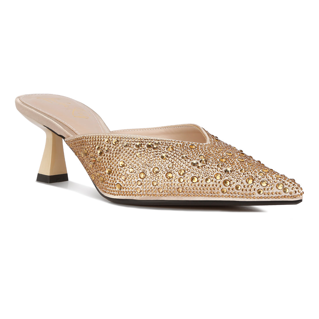 aldora rihnestones embellished mules#color_gold
