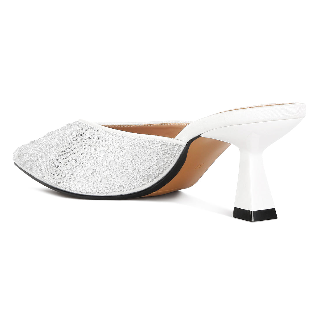 aldora rihnestones embellished mules#color_white