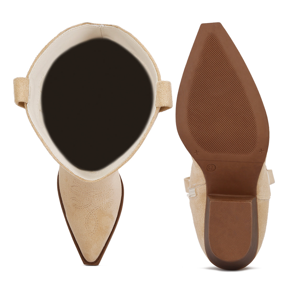 Adanna Micro Suede Patchwork Cowboy Boots