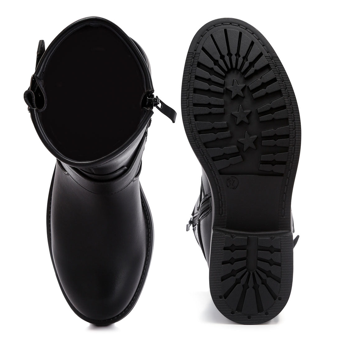 allux pin buckle boots#color_black