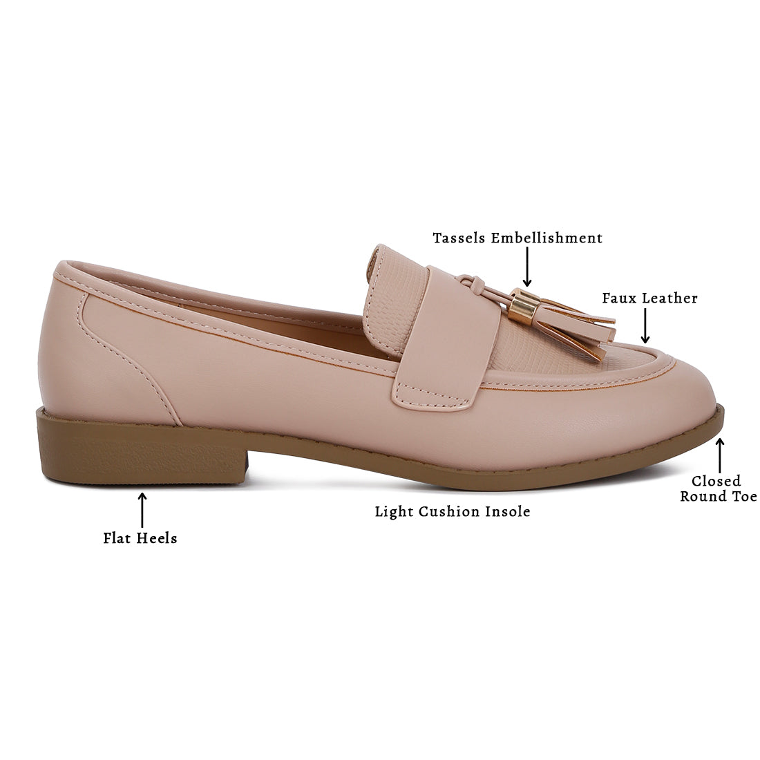 tassels detail loafers#color_nude