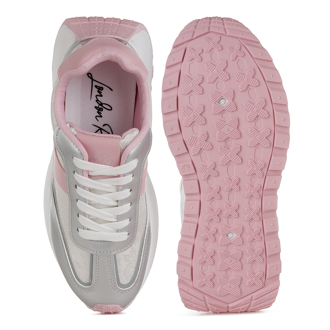 print embroidery detail metallic
sneakers#color_silver