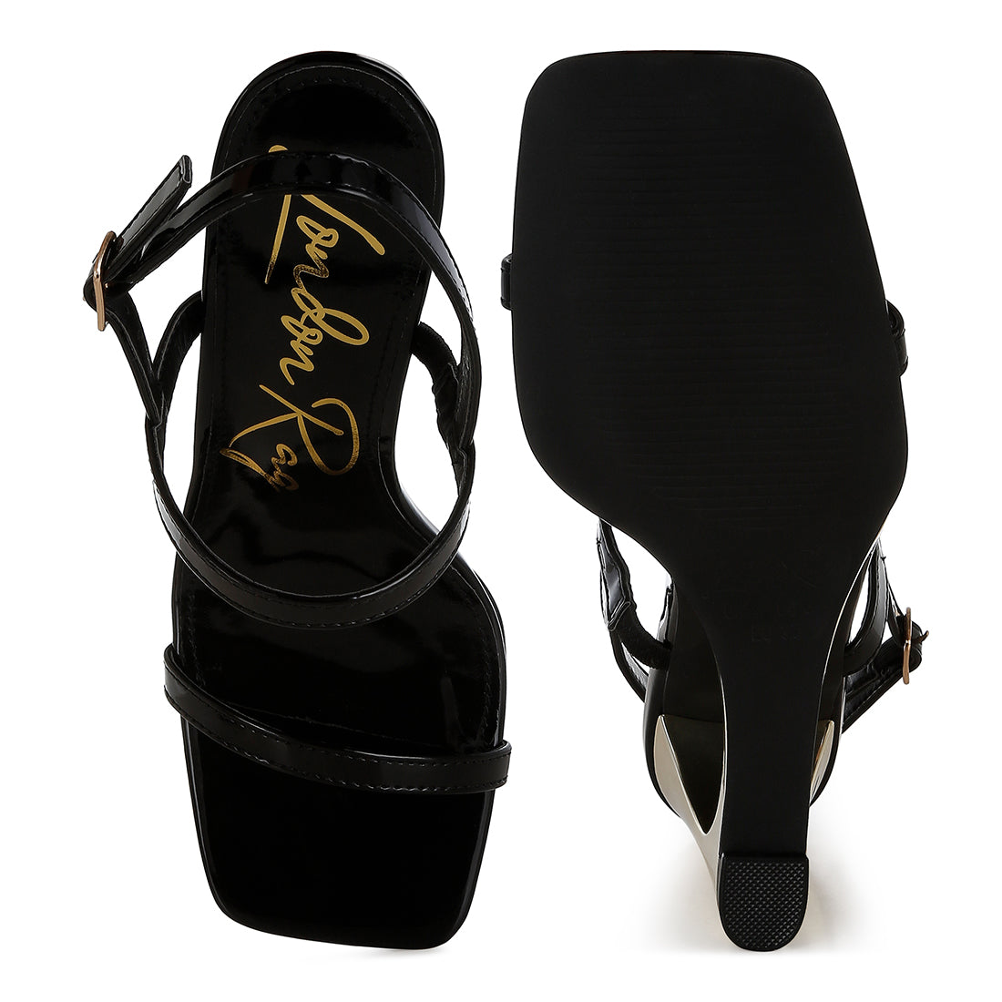 fantasy wedge heel sandals#color_black