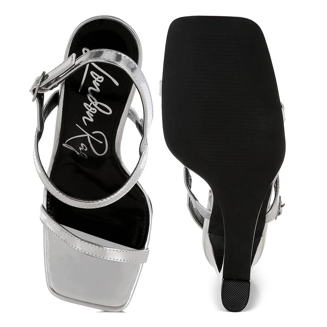 metallic fantasy wedge heel sandals#color_silver