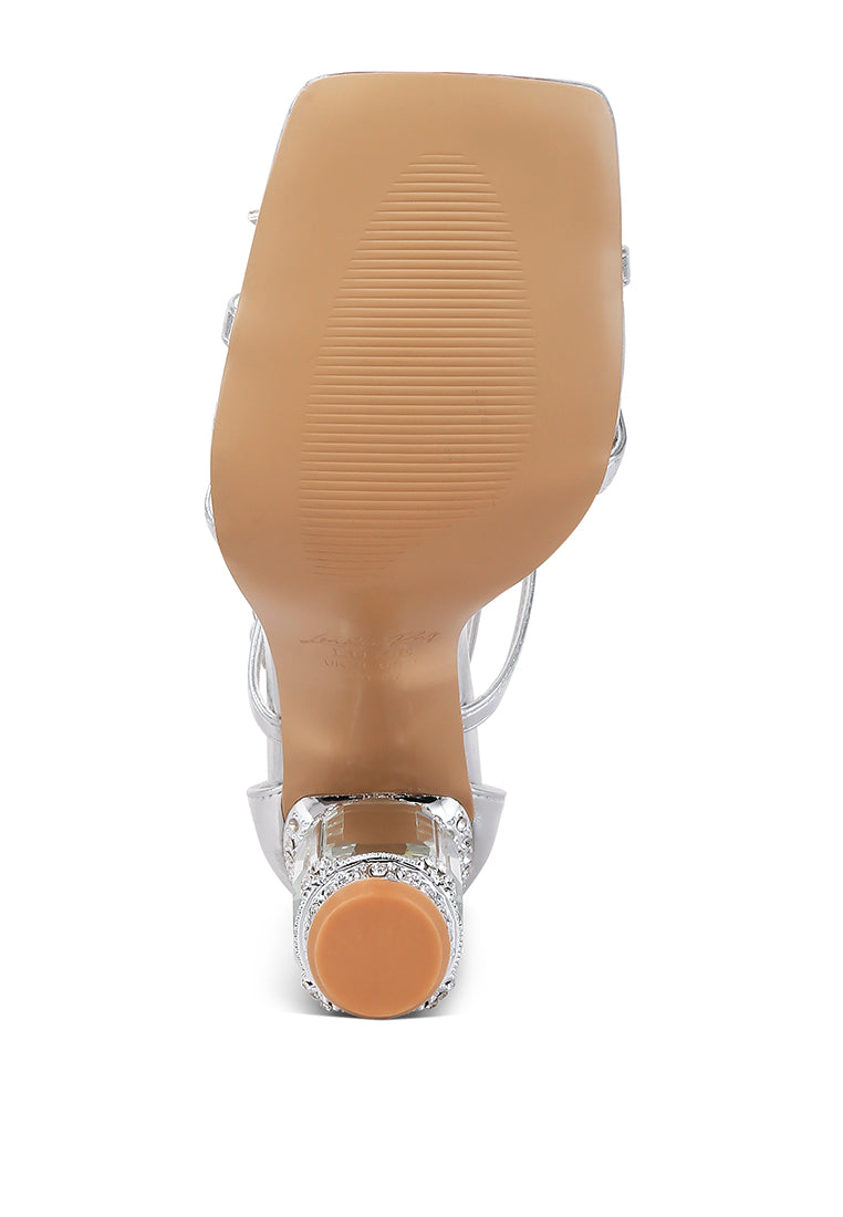 t strap stone encrusted heeled sandal#color_silver