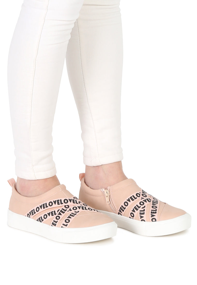 Nude Wrap Slip-On Sneakers - Nude