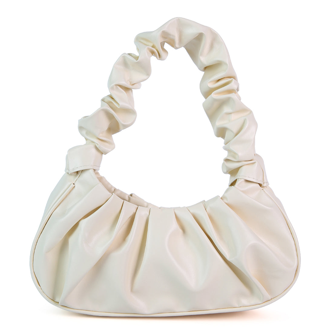 White Handheld Hobo Bag