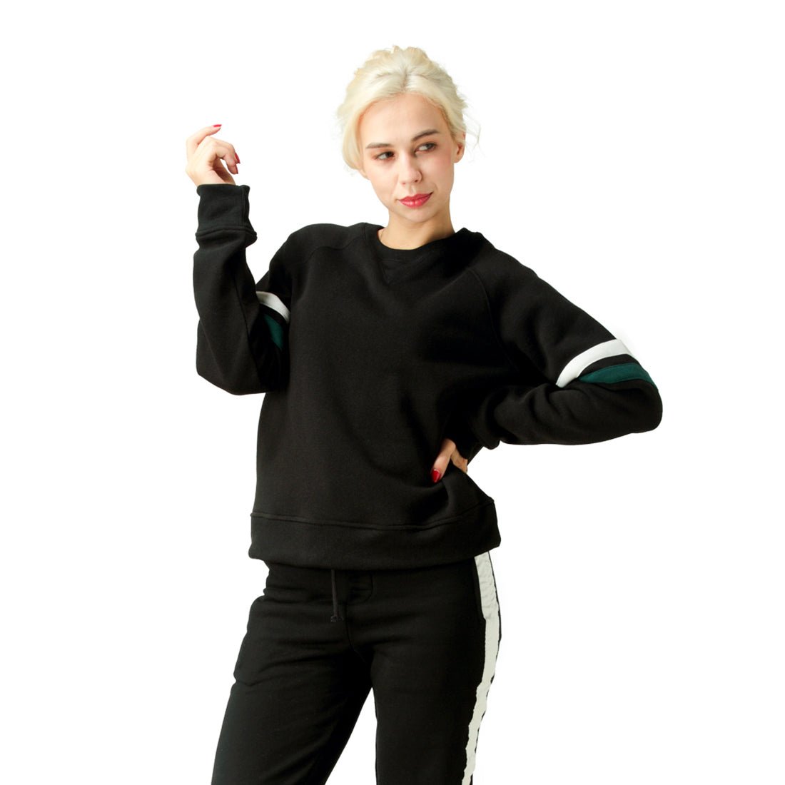 Black Crew Neck Sweatshirt