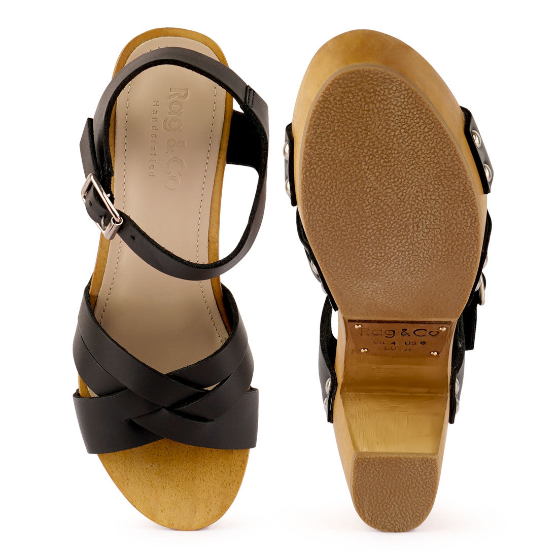Black Ankle Strap Sandals