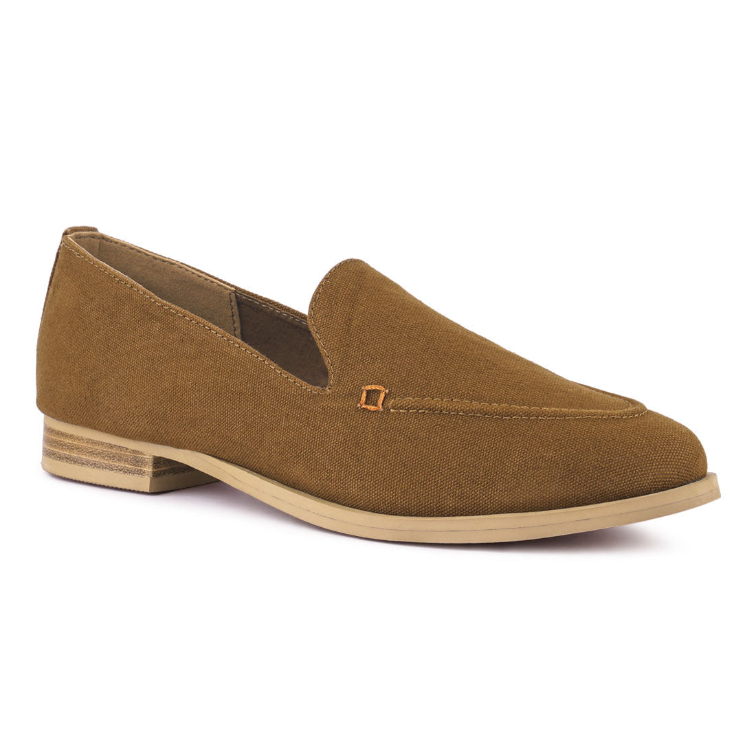 Tan Handcrafted Organic Canvas Luxe Loafers