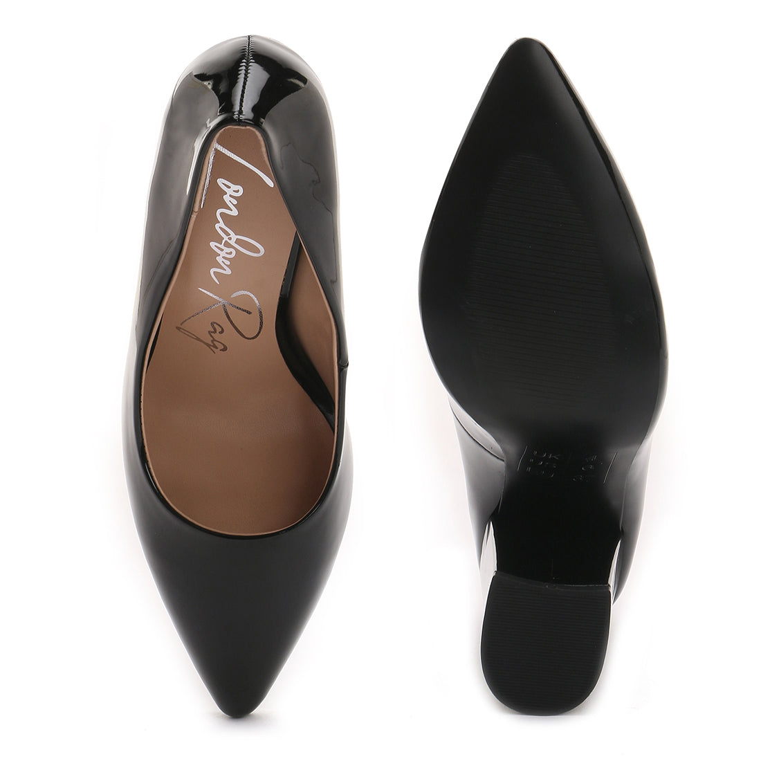 Block Heel Formal Pumps In Black